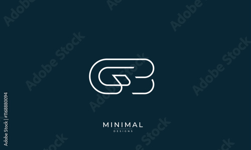 Alphabet letter icon logo GB