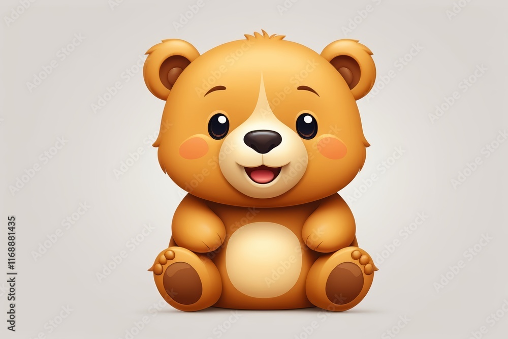 Obraz premium there is a brown teddy bear sitting on the ground with its mouth open