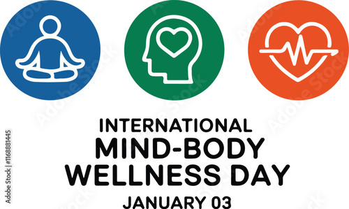 International Mind-Body Wellness Day vector illustration