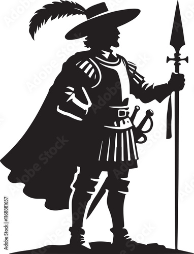 Tablou pe pânză Conquistador Vector Illustration