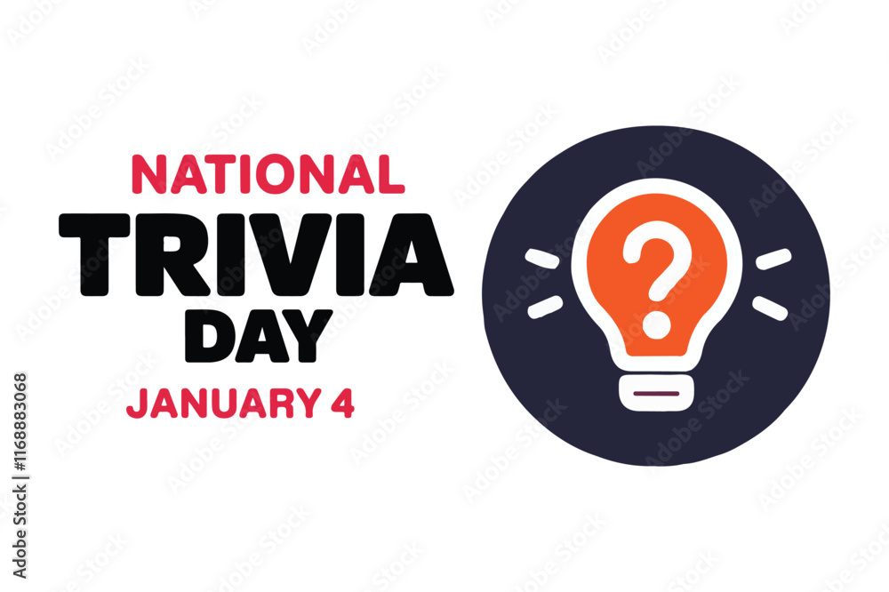 National Trivia Day vector illustration National Trivia Day vector illustration