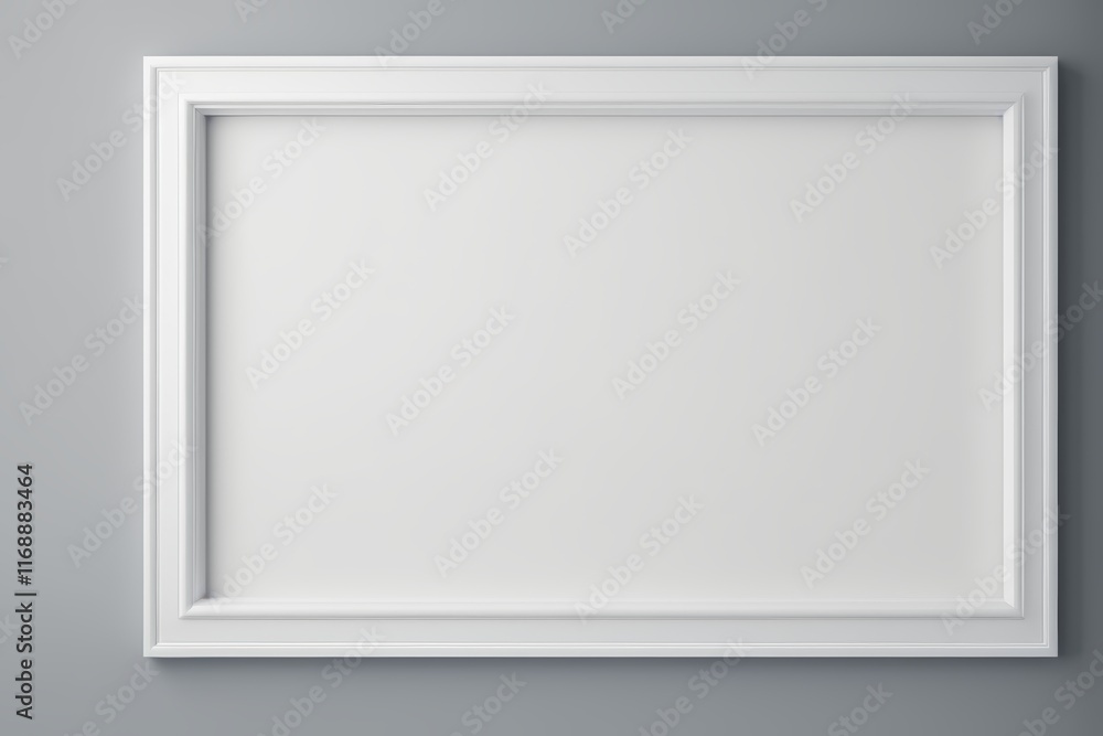 white frame on the wall with a shadow white frame on the wall with a shadow