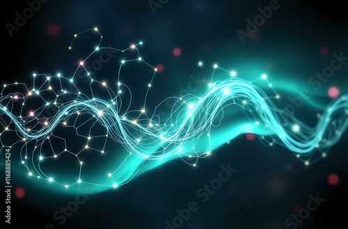 Wallpaper Mural Ethereal Brainwave Bioluminescence - Art Nouveau Inspired Torontodigital.ca