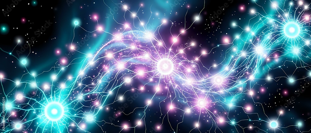 Cosmic Orbs in Astral Chaos - Abstract Space Art