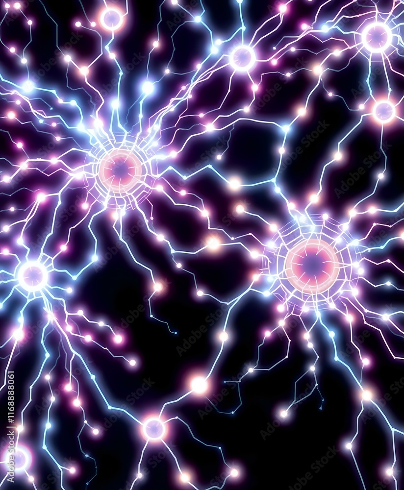 Vibrant Cybernetic Circuit Boards with Bioluminescent Glow Vibrant Cybernetic Circuit Boards with Bioluminescent Glow