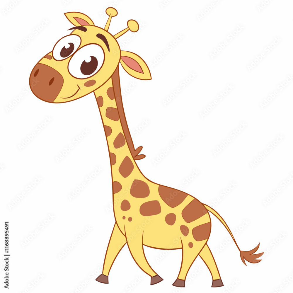 Obraz premium Vector giraffe Isolated, Isolated, Animals, Editable