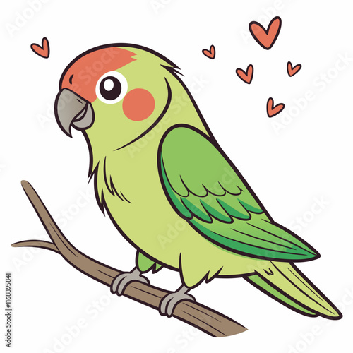 Vector lovebird Isolated, Isolated, Animals, Editable