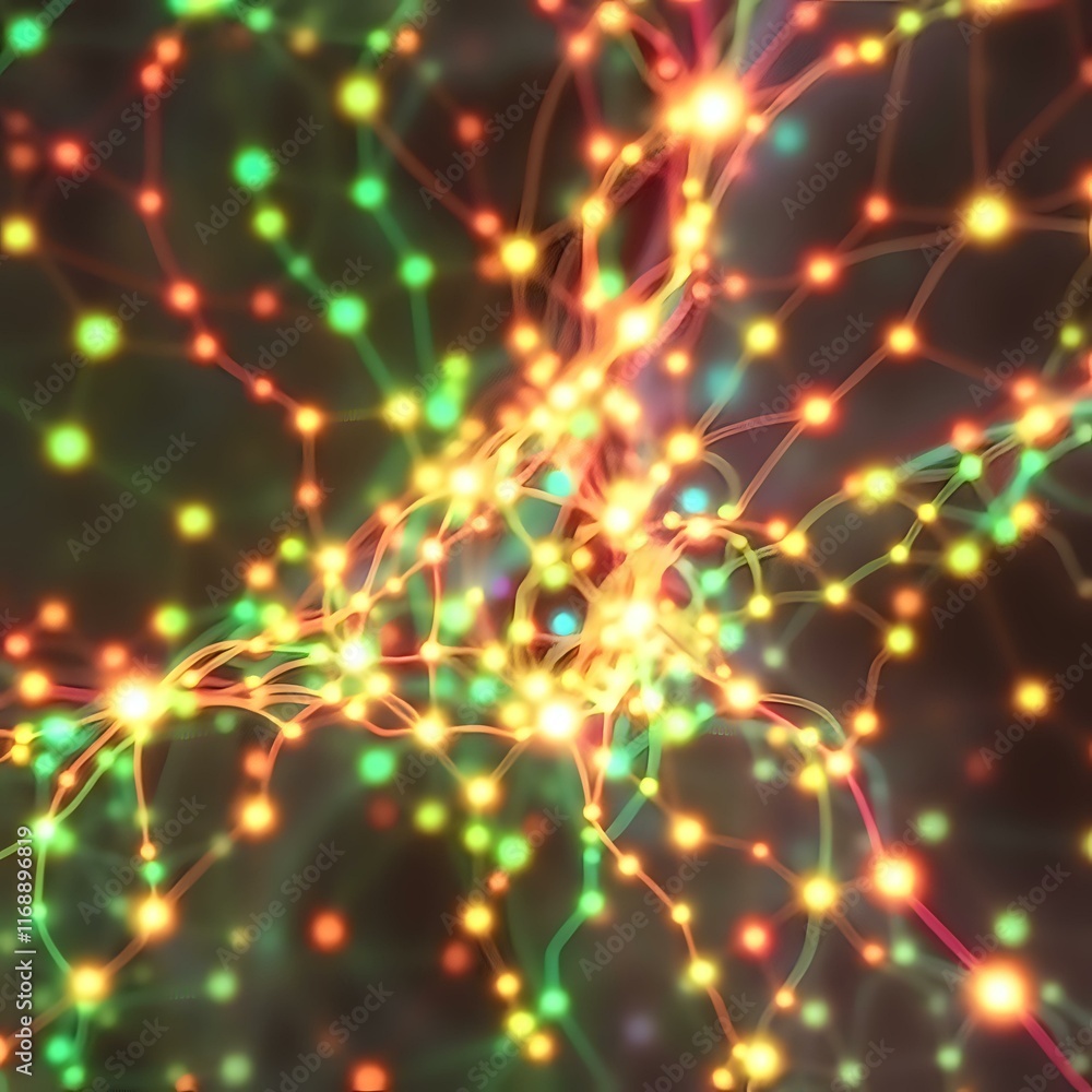 Bioluminescent Neural Network - Glowing Cybernetic Art Nouveau Bioluminescent Neural Network - Glowing Cybernetic Art Nouveau