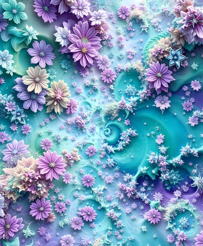 Surrealistic Dreamscapes: Vibrant Fractal Landscape