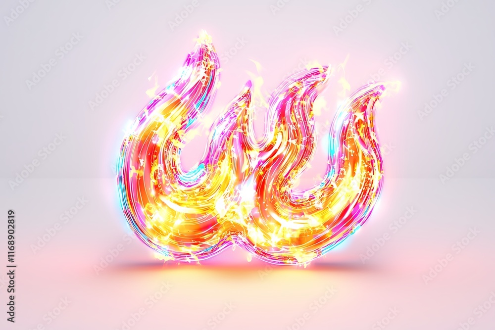 Abstract vibrant glowing fire flames illustration. Abstract vibrant glowing fire flames illustration.