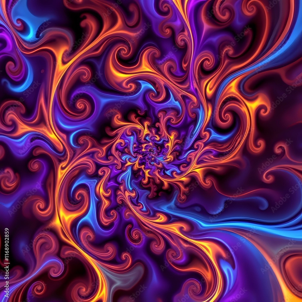 Vibrant Fractal Flames Abstract Art Vibrant Fractal Flames Abstract Art