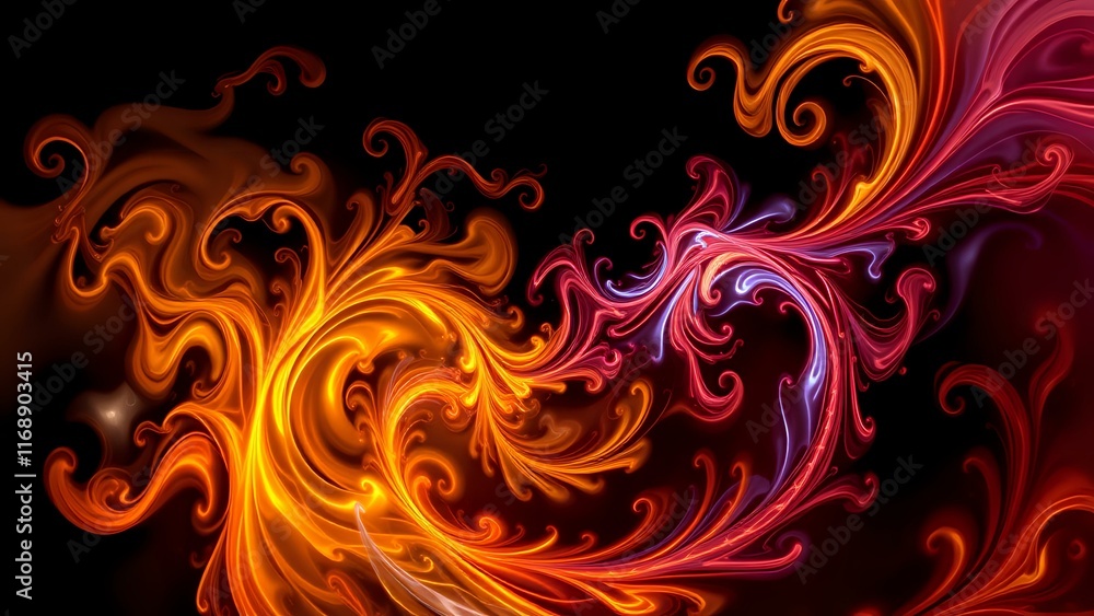 Vibrant Fractal Flames Dance Across the Screen Vibrant Fractal Flames Dance Across the Screen