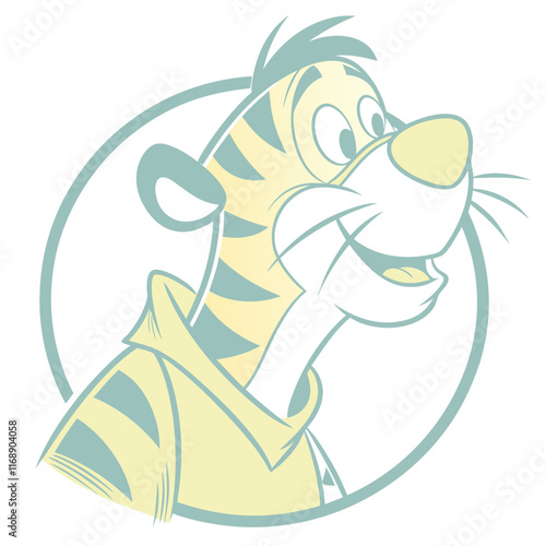 a tigger head muscat logo icon silhouette vector