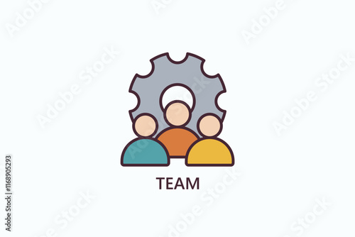 Team Isolated Vector, Icon Or Logo Sign Symbol Illustration