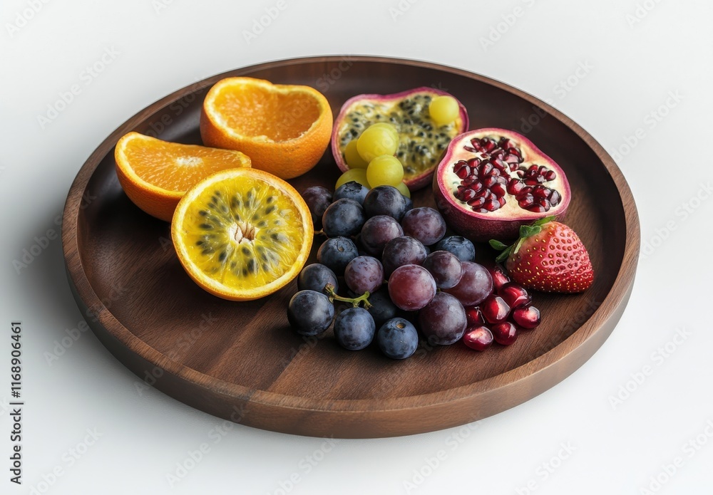 A Colorful Arrangement of Fresh Exotic Fruits on a Wooden Platter Showcasing the Vibrant Colors and Textures of Nature's Bounty for Healthy Lifestyle Inspiration A Colorful Arrangement of Fresh Exotic Fruits on a Wooden Platter Showcasing the Vibrant Colors and Textures of Nature's Bounty for Healthy Lifestyle Inspiration