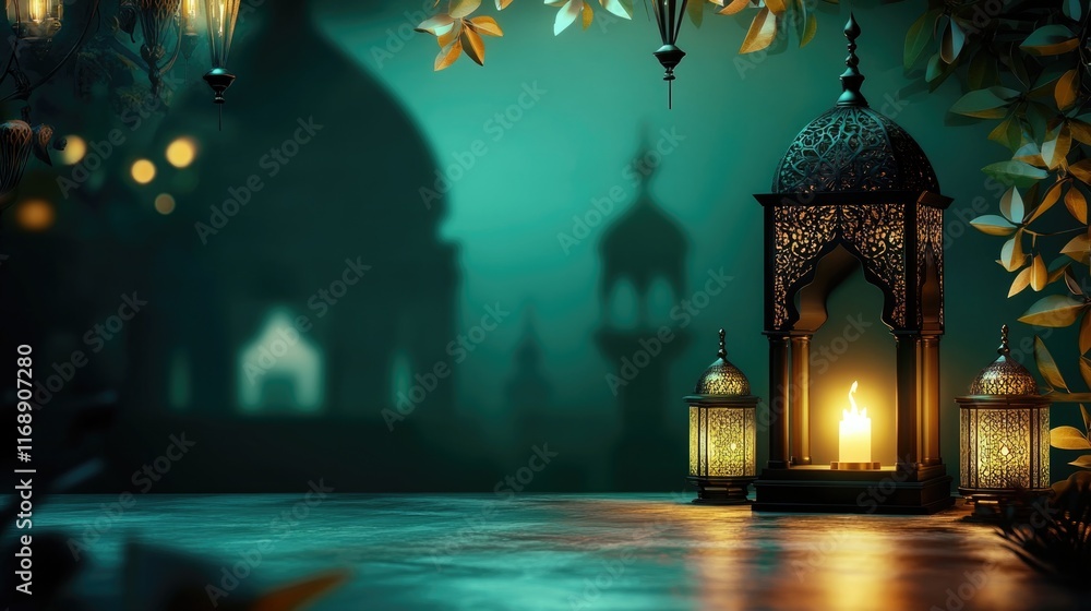 ramadan Kareem background illustration. Ramadan Kareem background with mosque and lanterns. ramadan Kareem background illustration. Ramadan Kareem background with mosque and lanterns.