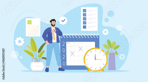 An efficient design depicting organized workflows, task scheduling, and productivity tools for effective project management.