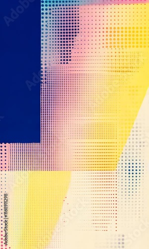 Wallpaper Mural Abstract Halftone Pattern in Vibrant Hues Torontodigital.ca