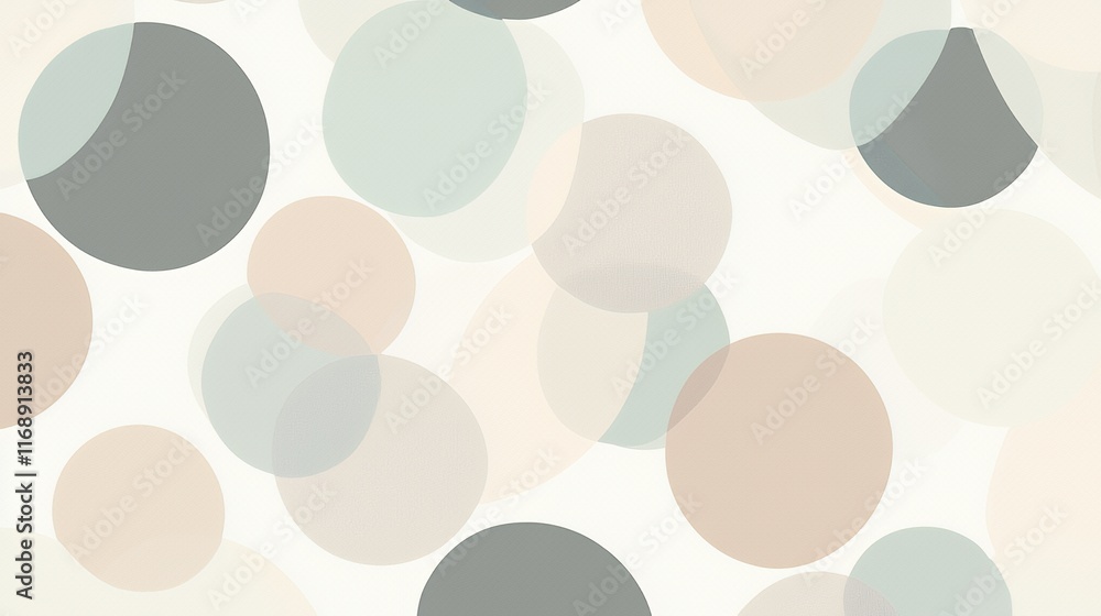 Abstract Artwork Featuring Overlapping Pastel Circles Abstract Artwork Featuring Overlapping Pastel Circles