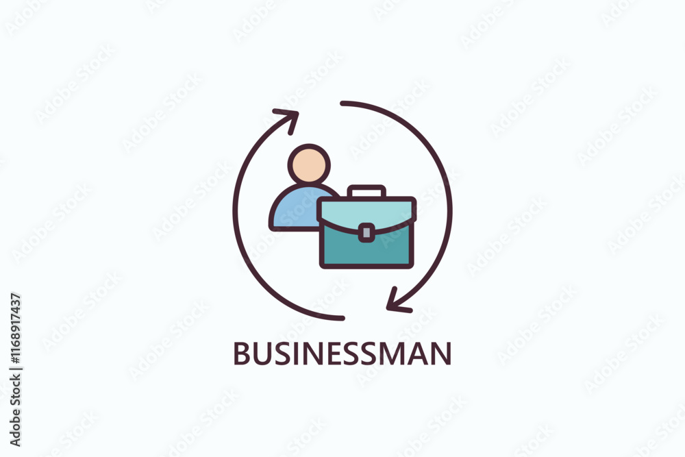 Businessman Isolated Vector, Icon Or Logo Sign Symbol Illustration Businessman Isolated Vector, Icon Or Logo Sign Symbol Illustration