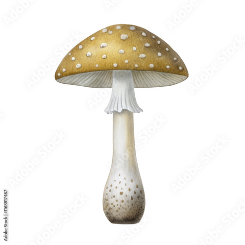 Amanita mushroom watercolor illustration for children's clothing and prints isolated clipart photo