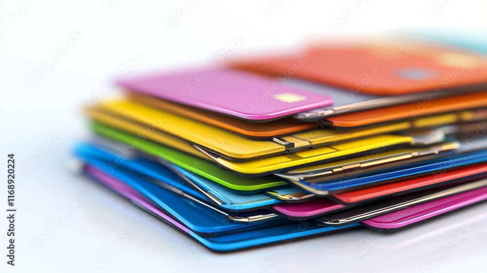 Stack of SIM cards with eject pin for mobile phone, 3D rendering isolated on white background. Close-up view of the stack of SIM cards and the eject pin. The SIM cards are in different colors Stack of SIM cards with eject pin for mobile phone, 3D rendering isolated on white background. Close-up view of the stack of SIM cards and the eject pin. The SIM cards are in different colors