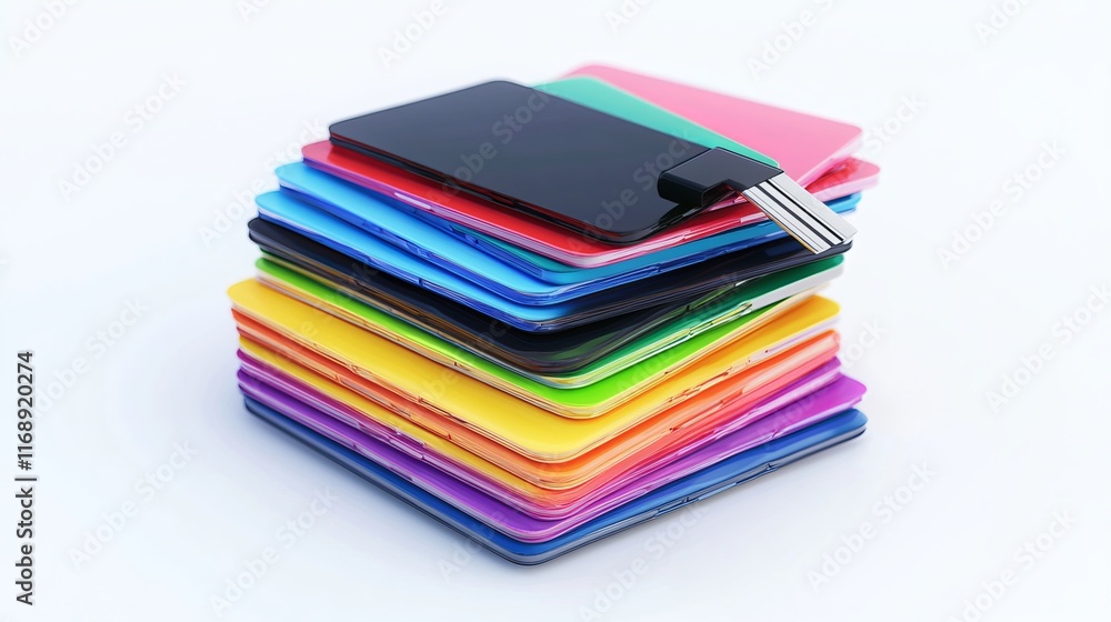 Stack of SIM cards with eject pin for mobile phone, 3D rendering isolated on white background. Close-up view of the stack of SIM cards and the eject pin. The SIM cards are in different colors Stack of SIM cards with eject pin for mobile phone, 3D rendering isolated on white background. Close-up view of the stack of SIM cards and the eject pin. The SIM cards are in different colors