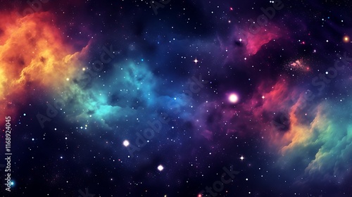 Cosmic Nebula Colorful Starscape Celestial Wonders