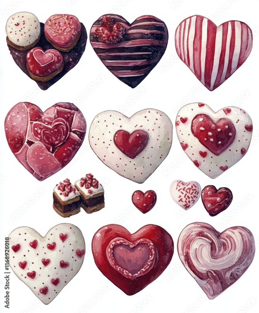 Felt 3D Valentine’s Day hearts on a light-colored background with scattered smaller hearts. Felt 3D Valentine’s Day hearts on a light-colored background with scattered smaller hearts.