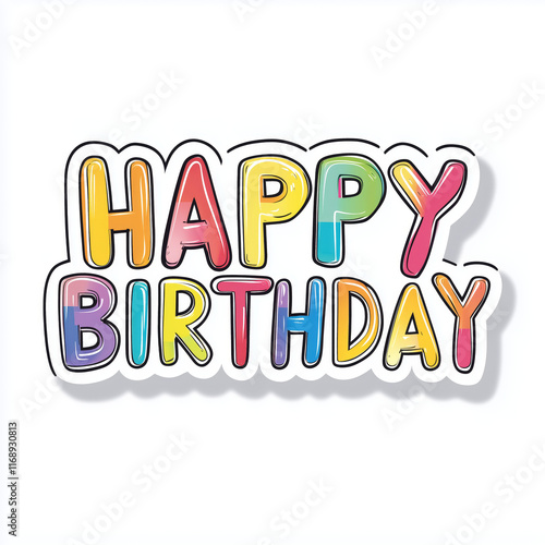 A simple, colorful drawing of the words 