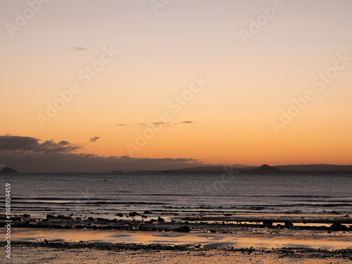 Sunrise at the beach photo