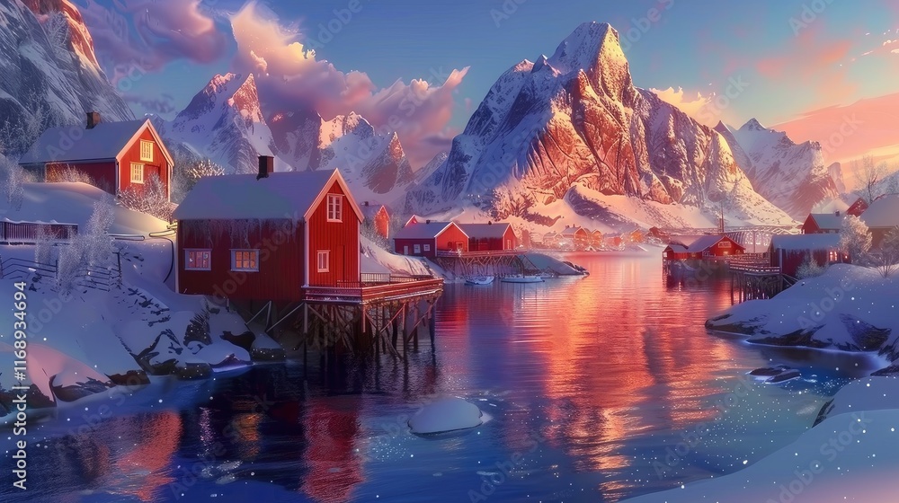 Fototapeta premium sunset in the mountains