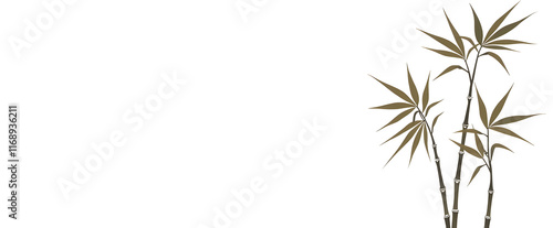 Serene Bamboo: Elegant silhouettes, evoking tranquility and natural beauty., cut out