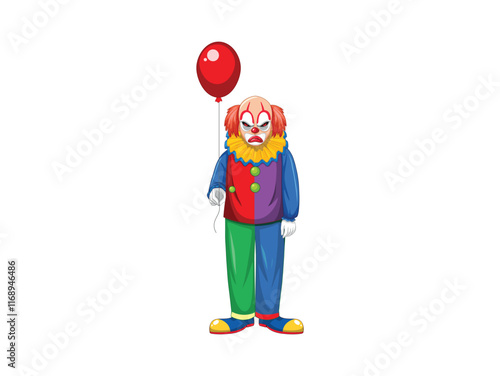clown with balloons
