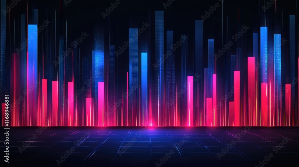 Abstract digital soundwave visualization with vibrant colors Abstract digital soundwave visualization with vibrant colors