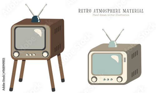 レトロなテレビのイラスト素材