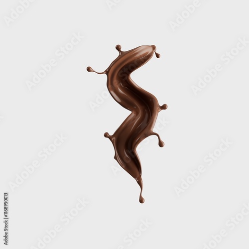 Chocolate Milk splash 3d realistic