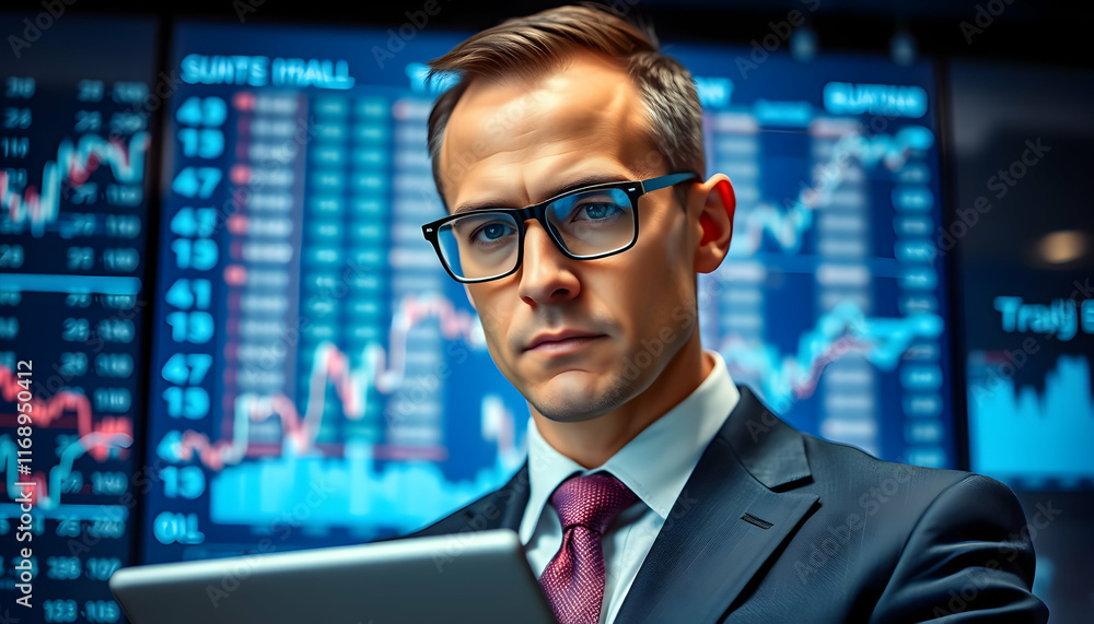 Financial data visualization, glowing stock charts, laptop keyboard, hands typing, blue digital interface, futuristic trading platform, night sky background, neon graph lines, market analysis, cryptoc Financial data visualization, glowing stock charts, laptop keyboard, hands typing, blue digital interface, futuristic trading platform, night sky background, neon graph lines, market analysis, cryptoc