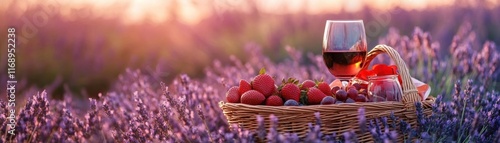 Romantic Picnic in a Lavend...