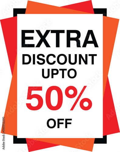Extra Discount promotion buy business design offer discount sale shopping special promo retail discount