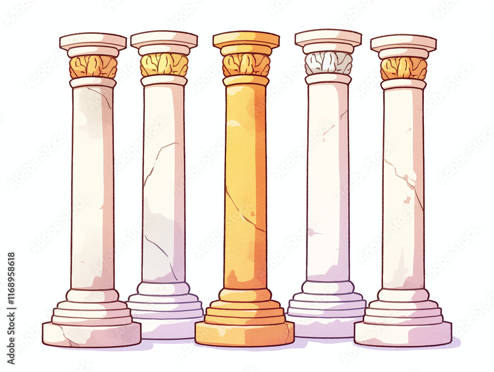 Elegant Classic Columns in Different Shades Elegant Classic Columns in Different Shades