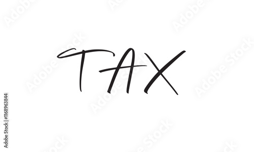 tax day script calligraphy hand written lettering tax form april 15 day 2025 economy financial bill business budget document calculator paperwork accountancy refund government usa financial advisor 