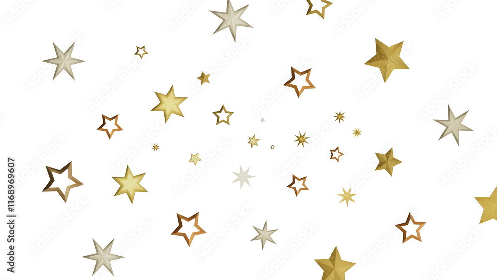 Image of golden stars scattered on a black background Image of golden stars scattered on a black background