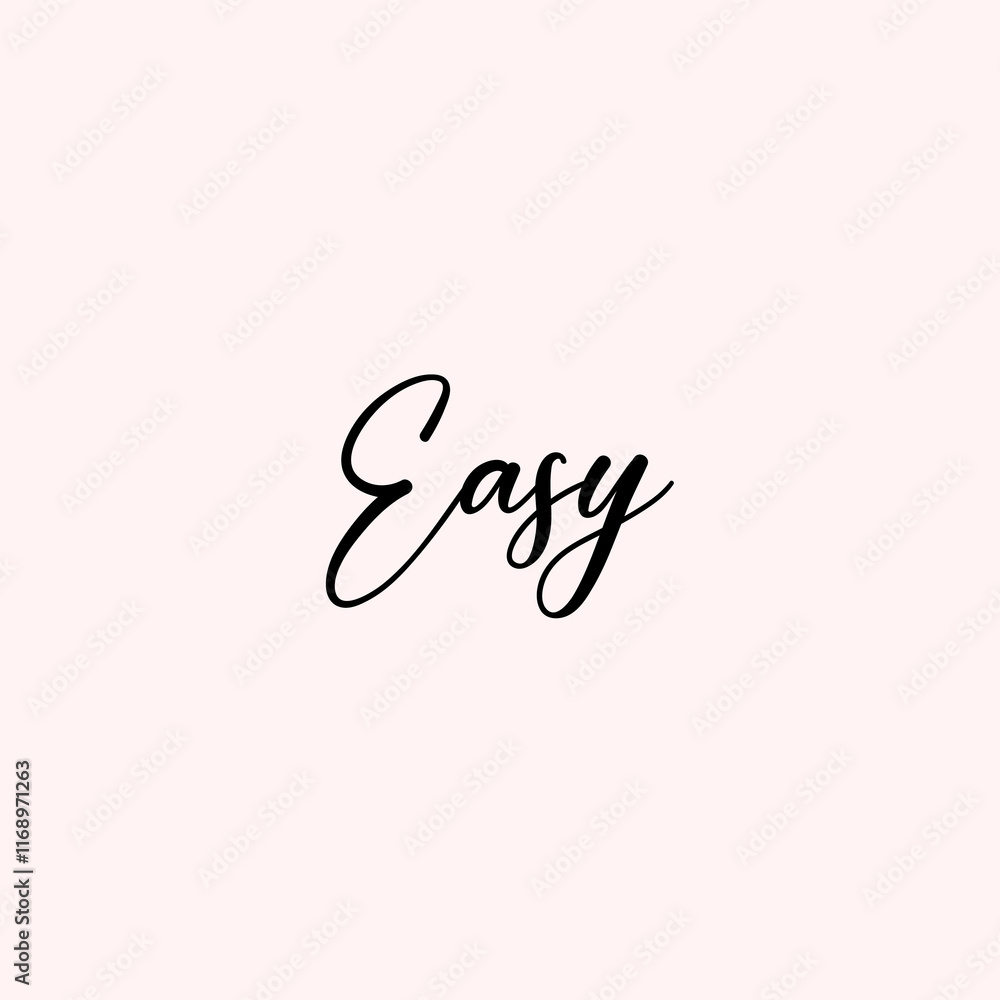 Easy Text Typography isolated on light background Easy Text Typography isolated on light background