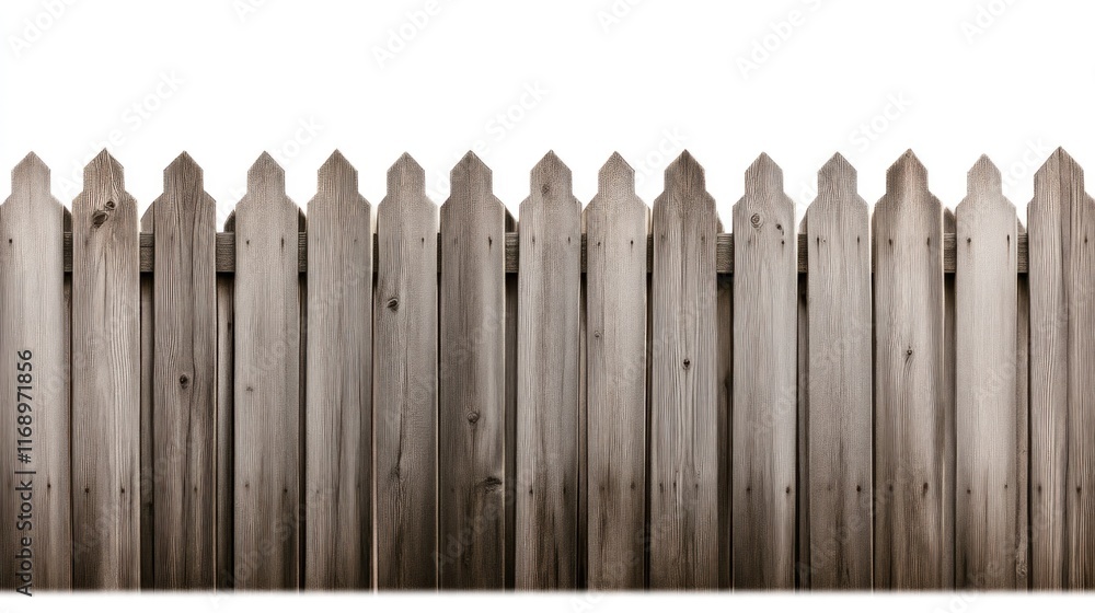 Fototapeta premium Wooden fence construction outdoor space image neutral background close-up home improvement ideas