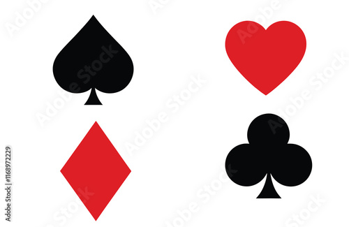 A white background with four aces of poker playing cards