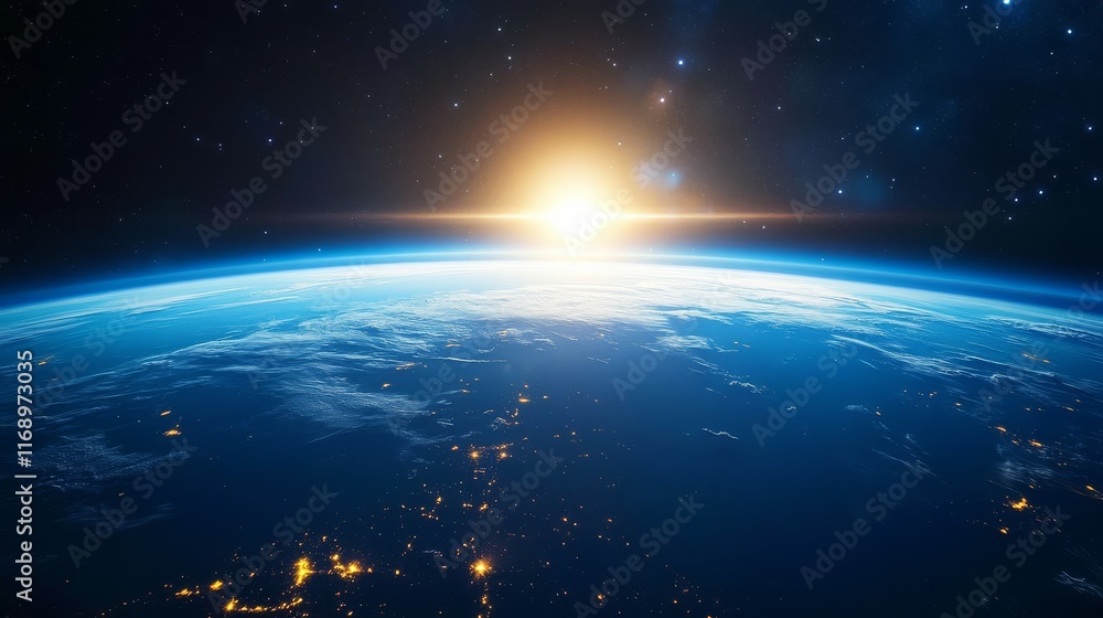 Obraz premium A mesmerizing display of celestial beauty and planetary curves.