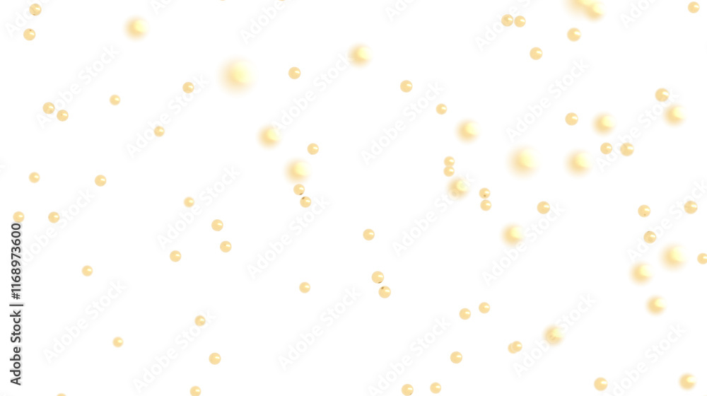 Abstract Background with Scattered Golden Balls Abstract Background with Scattered Golden Balls