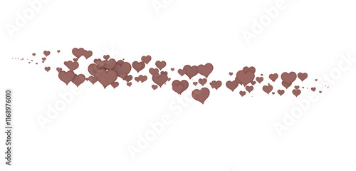 Falling love heart confetti...