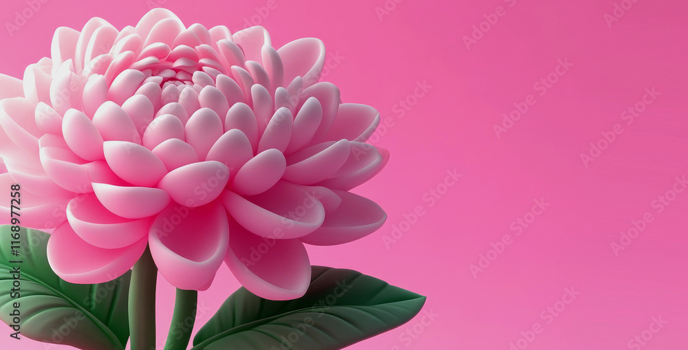 3D Chrysanthemum Bouquet on Pink 3D Chrysanthemum Bouquet on Pink